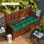 ARTPLAN Outdoor 48 Inch Bench Cushion Tufted for Outdoor Furniture, 48"x18"x4" Wicker Patio Loveseat Cushion All Weather
