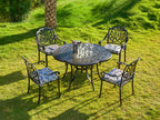 Outdoor Chair Cushions for Patio Furniture, Waterproof Outdoor Cushions, Round Corner Patio Chair Cushions Set of 4 with Ties,17"x16"x2"