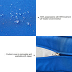Outdoor Seat Cushion Set  24"W x 24"D x 4"T Waterproof & Fade Resistant Patio Furniture Cushions with Removable Zipper Cover, High-Resilience Foam for Chair Sofa Couch