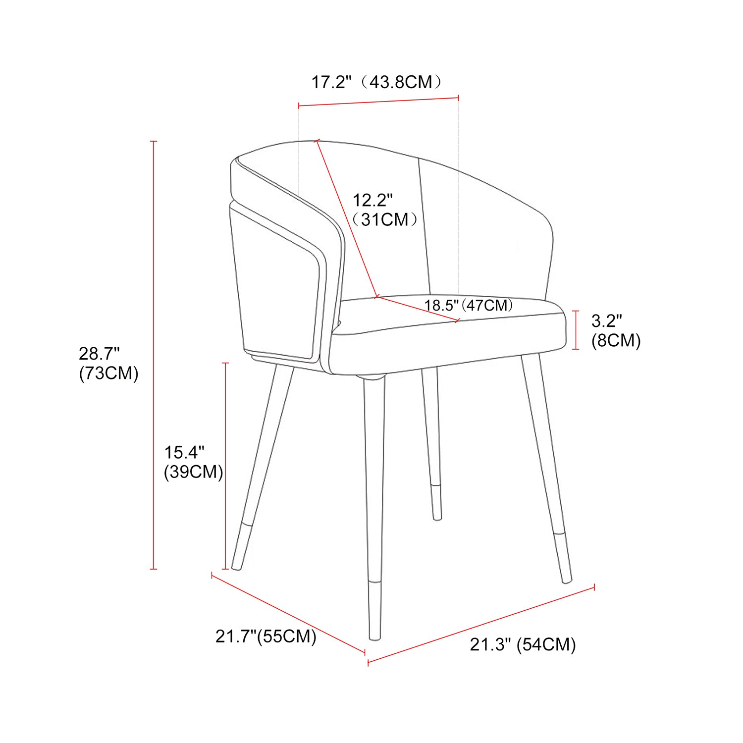 Mid Century Modern Bar Stools for Counter Height - Leather Upholstered Seat with Walnut Wood Frame, Retro 33 Inch Bar Chairs for Home Kitchen Island, Bar, Breakfast Nook
