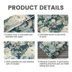 ARTPLAN Outdoor Deep Seat Slipcovers，Set of 2 24x24x6" 18x24 Olefin,Square Outdoor Cushion Cover, for Patio Funiture