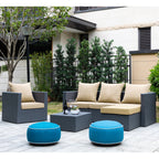 ARTPLAN 2-Piece Deep Seat Cushion Set with Backrest - Multiple Colors | All-Weather Outdoor Sofa Cushions for Sectionals & Patio Conversation Sets
