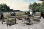 ARTPLAN Deep Seat Outdoor Cushion,Set 24"x24"x6" ,18x24" Bench Outdoor Chair Cushions, Polyester Fill Back for Patio Furniture ,Square