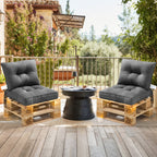 Outdoor Chair Cushions Set of 2, All-Weather Patio Furniture Cushions with High Resilience Foam, Indoor Outdoor Seat & Back Cushion for Patio, Garden, Sunroom