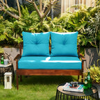 ARTPLAN Outdoor Loveseat Deep Seat Cushion Set, 46"x24"x4" Water Repellent Fade-Resistant Patio Cushions, Solution-Dyed Fabric with Removable Zipper Cover, High-Density Foam for Bench, Swing & Patio Furniture