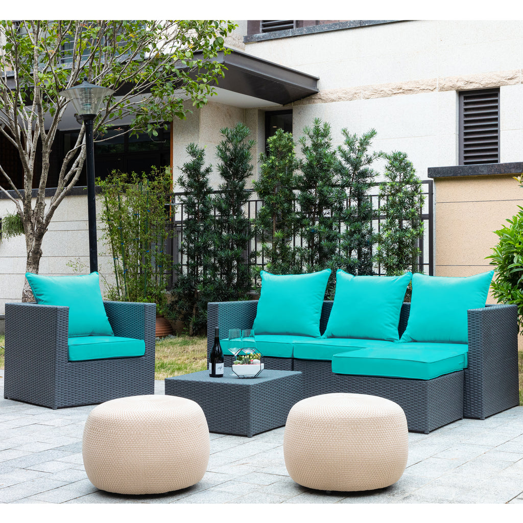 ARTPLAN 2-Piece Deep Seat Cushion Set with Backrest - Multiple Colors | All-Weather Outdoor Sofa Cushions for Sectionals & Patio Conversation Sets
