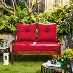 ARTPLAN Outdoor Loveseat Deep Seat Cushion Set, 46"x24"x4" Water Repellent Fade-Resistant Patio Cushions, Solution-Dyed Fabric with Removable Zipper Cover, High-Density Foam for Bench, Swing & Patio Furniture