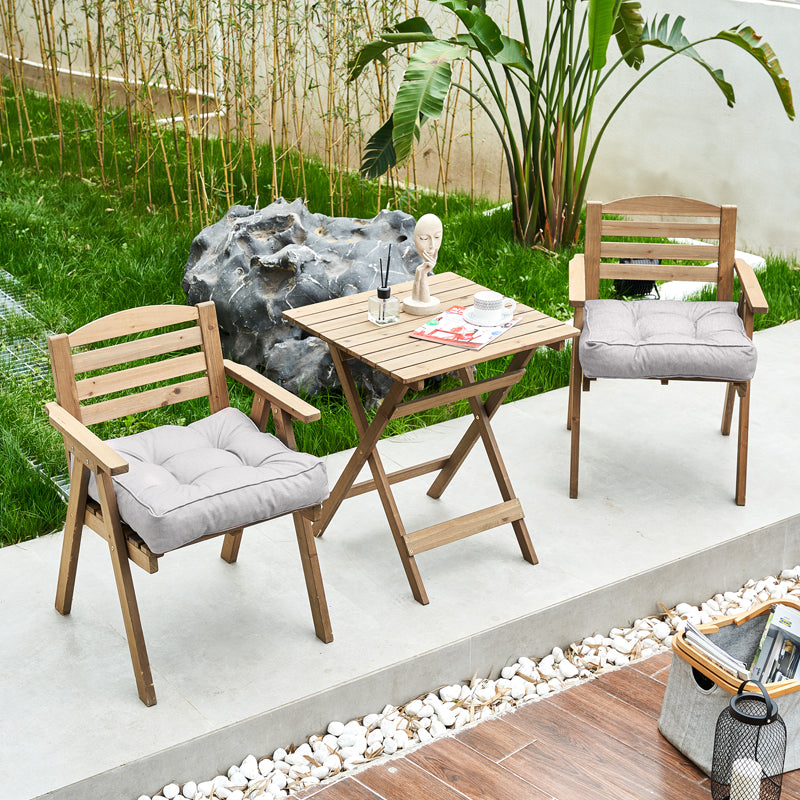 ARTPLAN Outdoor Seat Cushions,Pack of 2 Tufted  Patio Chair Pads 19x19x5 Inches Square Foam for Dining Chair