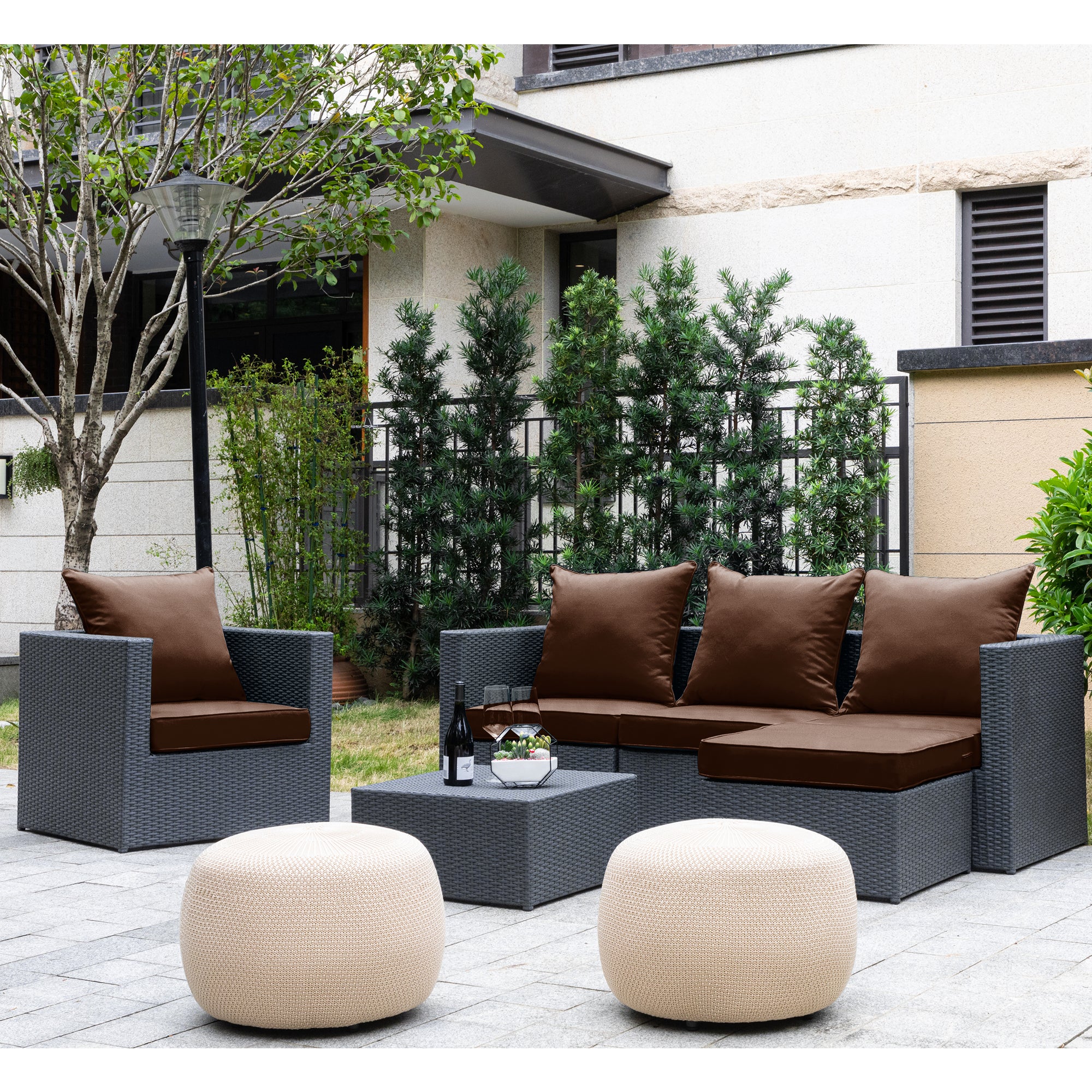 ARTPLAN 2-Piece Deep Seat Cushion Set with Backrest - Multiple Colors | All-Weather Outdoor Sofa Cushions for Sectionals & Patio Conversation Sets