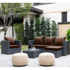 ARTPLAN 2-Piece Deep Seat Cushion Set with Backrest - Multiple Colors | All-Weather Outdoor Sofa Cushions for Sectionals & Patio Conversation Sets