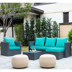 ARTPLAN 2-Piece Deep Seat Cushion Set with Backrest - Multiple Colors | All-Weather Outdoor Sofa Cushions for Sectionals & Patio Conversation Sets