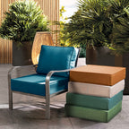 ARTPLAN Deep Seat Outdoor Cushion,Set 24"x24"x6" ,18x24" Bench Outdoor Chair Cushions, Polyester Fill Back for Patio Furniture ,Square