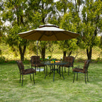 Artplan Outdoor Cushions Wicker Tufted Pillow with Back for Outdoor Furniture, Rocking Chair Cushion Premium Tufted Pads Set of Upper and Lower with Ties
