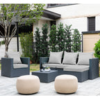 ARTPLAN 2-Piece Deep Seat Cushion Set with Backrest - Multiple Colors | All-Weather Outdoor Sofa Cushions for Sectionals & Patio Conversation Sets