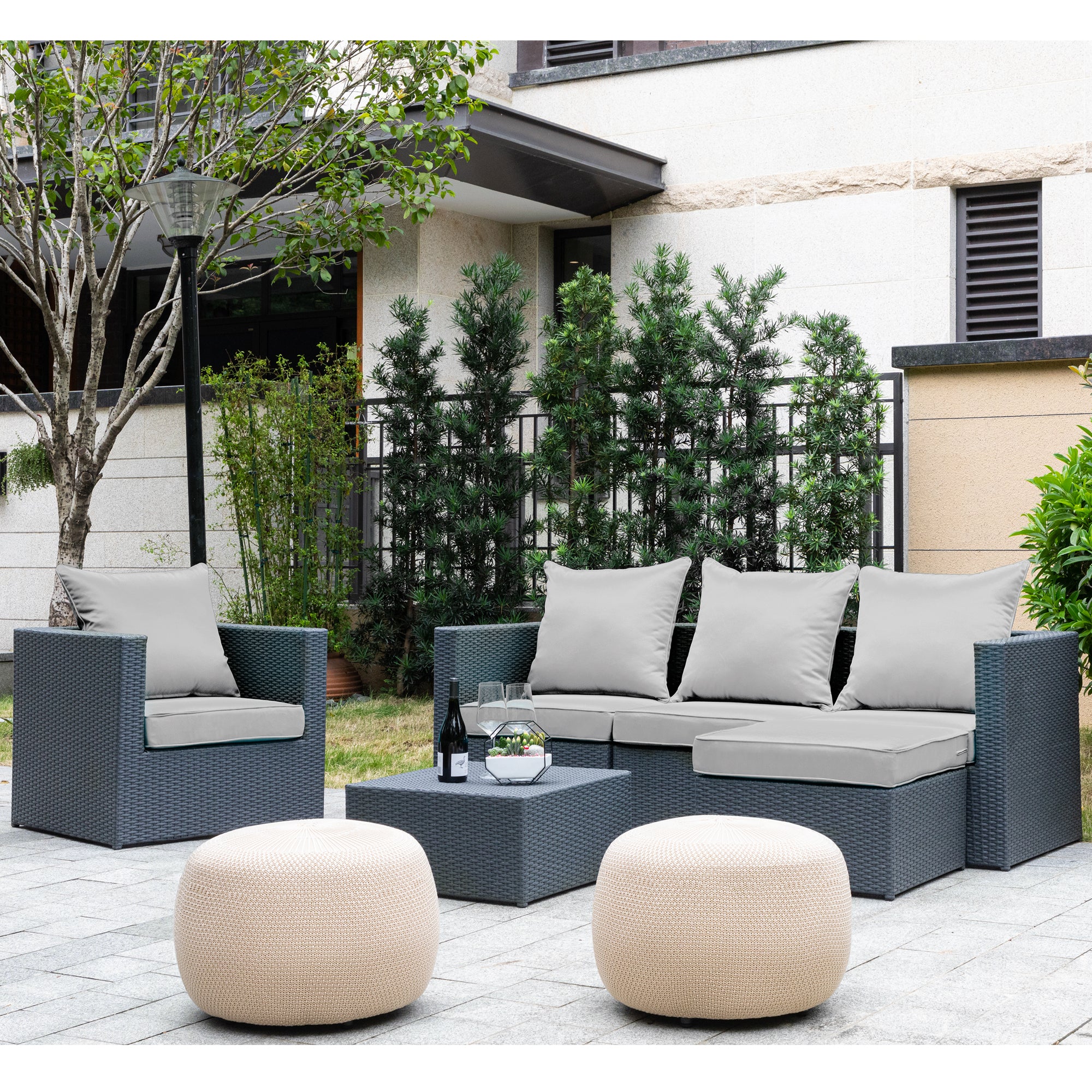 ARTPLAN 2-Piece Deep Seat Cushion Set with Backrest - Multiple Colors | All-Weather Outdoor Sofa Cushions for Sectionals & Patio Conversation Sets