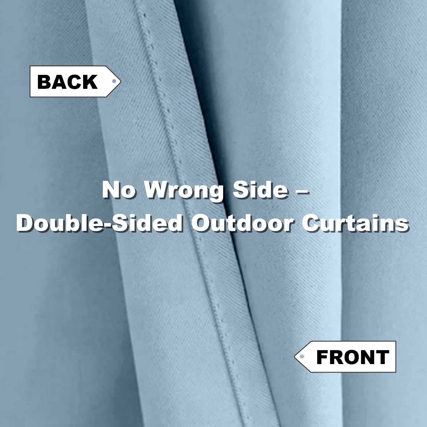 Waterproof Outdoor Curtains for Patio, Premium Thick Sunproof 90% Blackout Curtains with Rustproof Grommets for Porch, Pergola, Cabana, 2-Pack Set