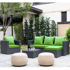 ARTPLAN 2-Piece Deep Seat Cushion Set with Backrest - Multiple Colors | All-Weather Outdoor Sofa Cushions for Sectionals & Patio Conversation Sets
