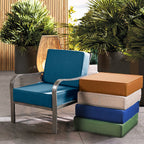 ARTPLAN Outdoor Cushions for Patio Furniture, 24x24x6" Thick Seat Cushion Set, Fade Resistant, Deep Seat Bottom and Back Cushion with Removable Cover