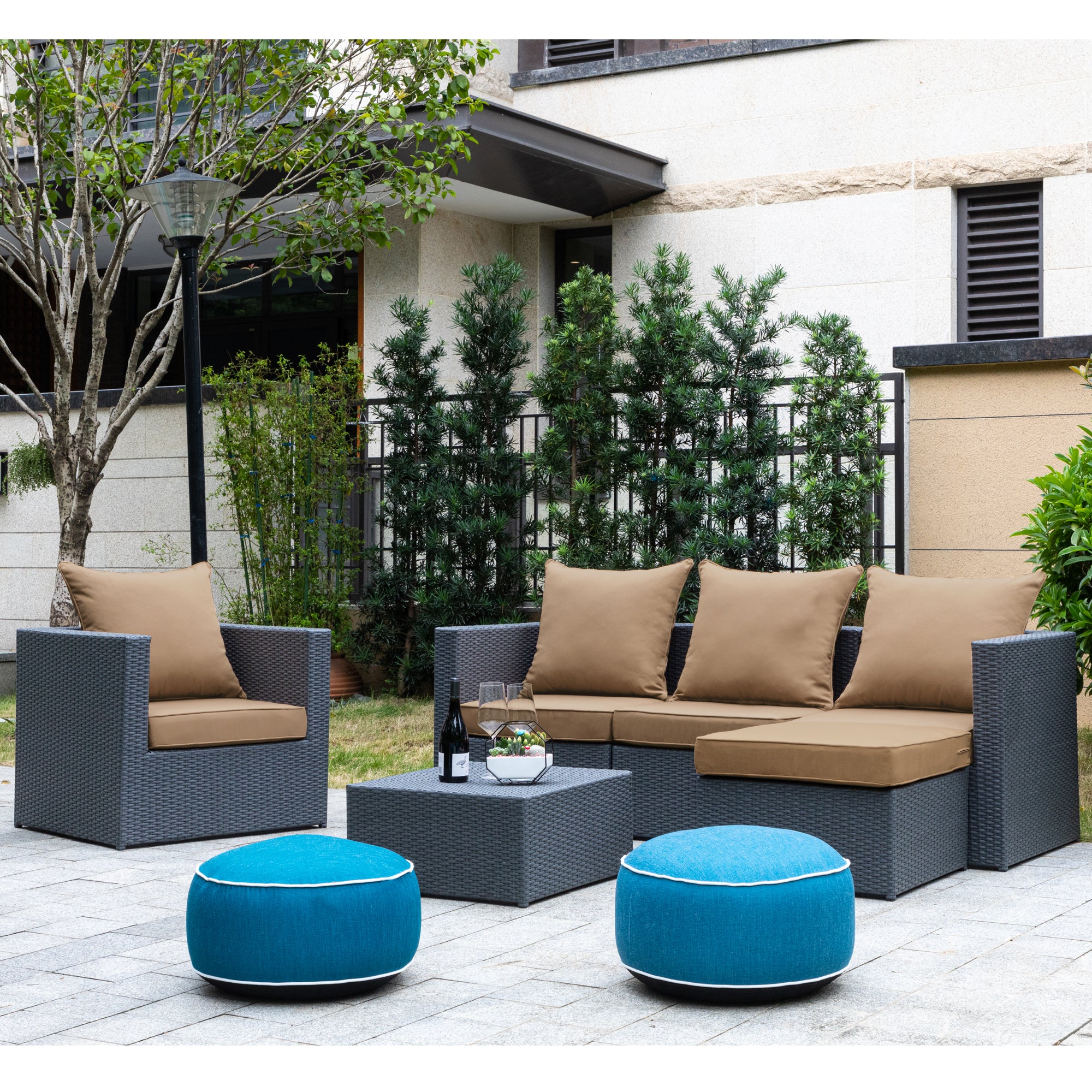 ARTPLAN 2-Piece Deep Seat Cushion Set with Backrest - Multiple Colors | All-Weather Outdoor Sofa Cushions for Sectionals & Patio Conversation Sets