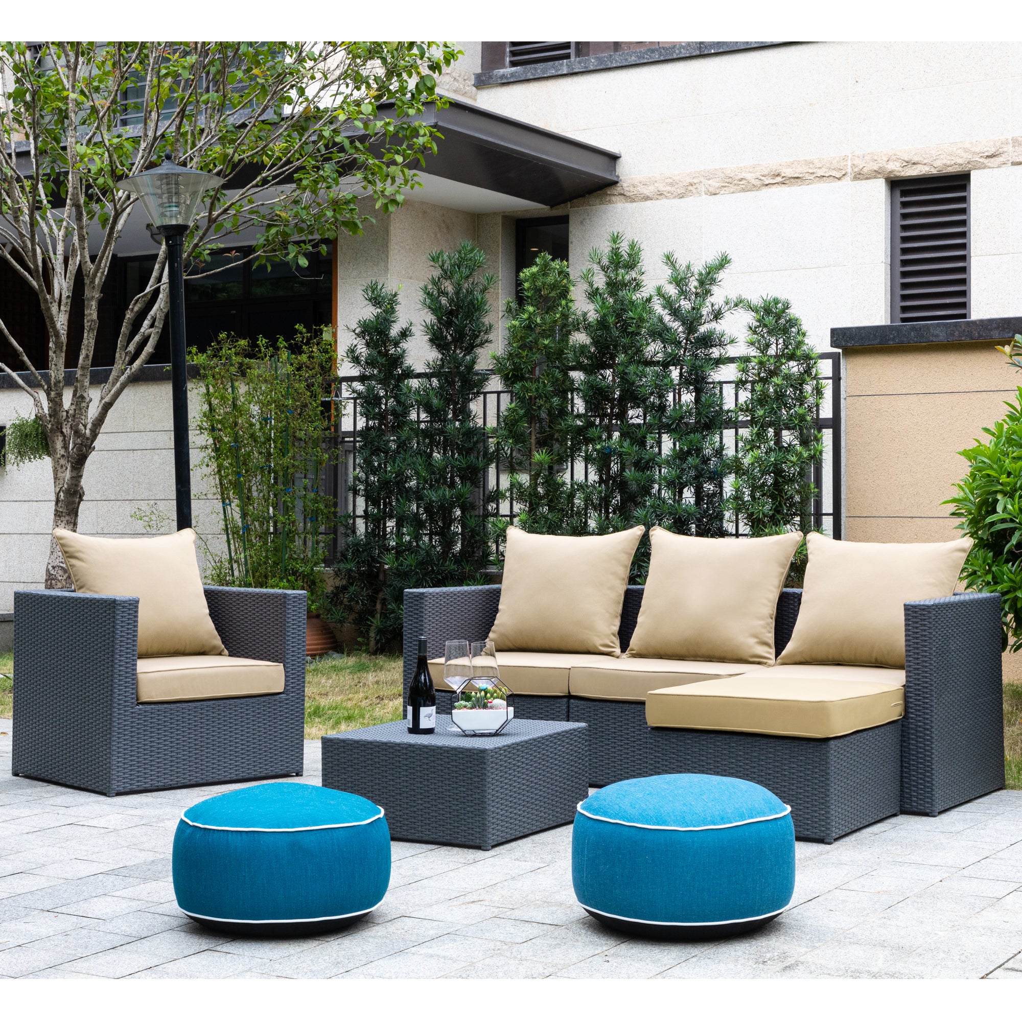 ARTPLAN 2-Piece Deep Seat Cushion Set with Backrest - Multiple Colors | All-Weather Outdoor Sofa Cushions for Sectionals & Patio Conversation Sets