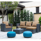 ARTPLAN 2-Piece Deep Seat Cushion Set with Backrest - Multiple Colors | All-Weather Outdoor Sofa Cushions for Sectionals & Patio Conversation Sets