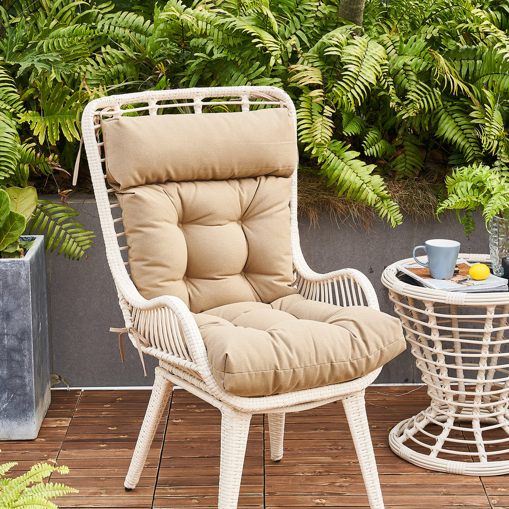 ARTPLAN Adirondack Outdoor Chair Cushion, All Weather Patio Cushion, Wicker Tufted Pillow for Patio Furniture