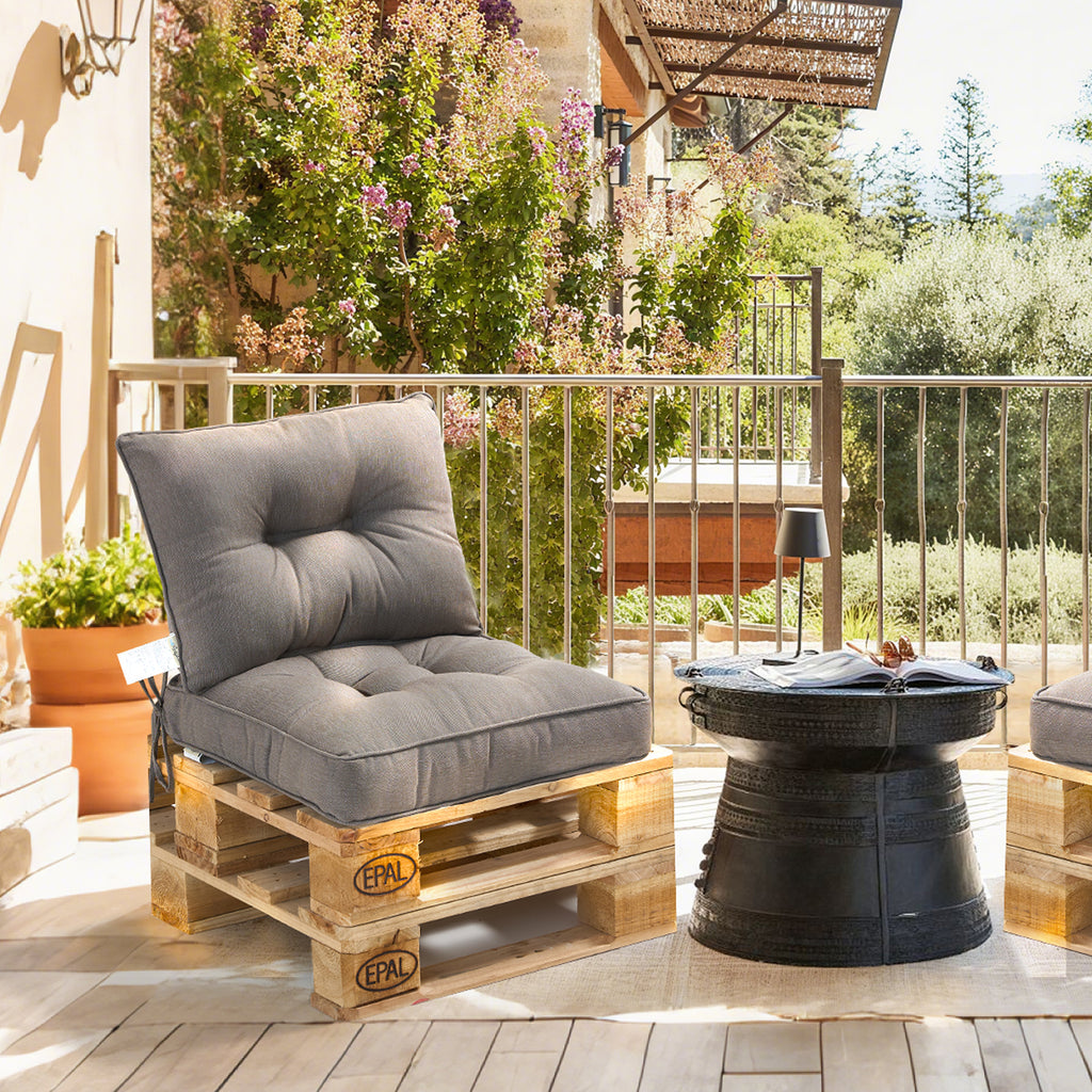Outdoor Chair Cushions Set of 2, All-Weather Patio Furniture Cushions with High Resilience Foam, Indoor Outdoor Seat & Back Cushion for Patio, Garden, Sunroom
