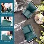 ARTPLAN Deep Seat Outdoor Cushion,Set 24"x24"x6" ,18x24" Bench Outdoor Chair Cushions, Polyester Fill Back for Patio Furniture ,Square