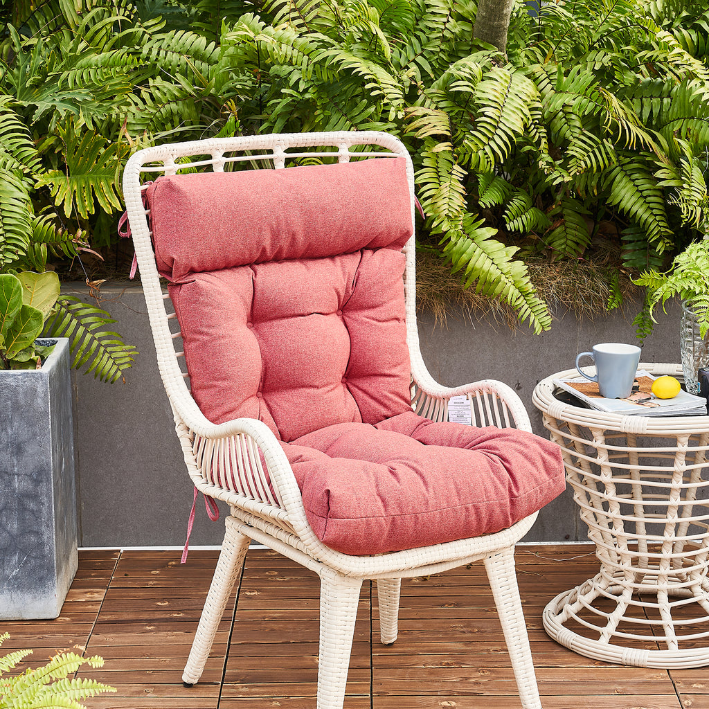 ARTPLAN Adirondack Outdoor Chair Cushion, All Weather Patio Cushion, Wicker Tufted Pillow for Patio Furniture