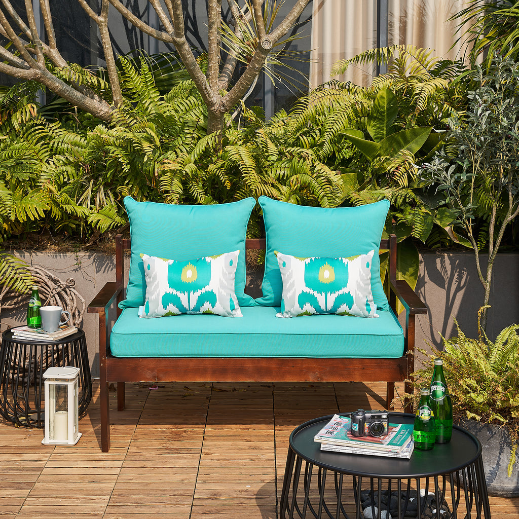 ARTPLAN Patio Bench Cushions Set of 5, Outdoor Sofa Cushions | All-Weather Fabric | Lumbar Support Pillows | Waterproof & Fade-Resistant for Sectionals