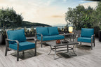 ARTPLAN Deep Seat Outdoor Cushion,Set 24"x24"x6" ,18x24" Bench Outdoor Chair Cushions, Polyester Fill Back for Patio Furniture ,Square