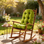 Patio Rocking Chair Cushion with Ties,48"x21"x4" Water Resistant Polyester High Back Replacement Pad, Thick Filled Outdoor Patio Cushions for Porch Deck Balcony Garden Seating