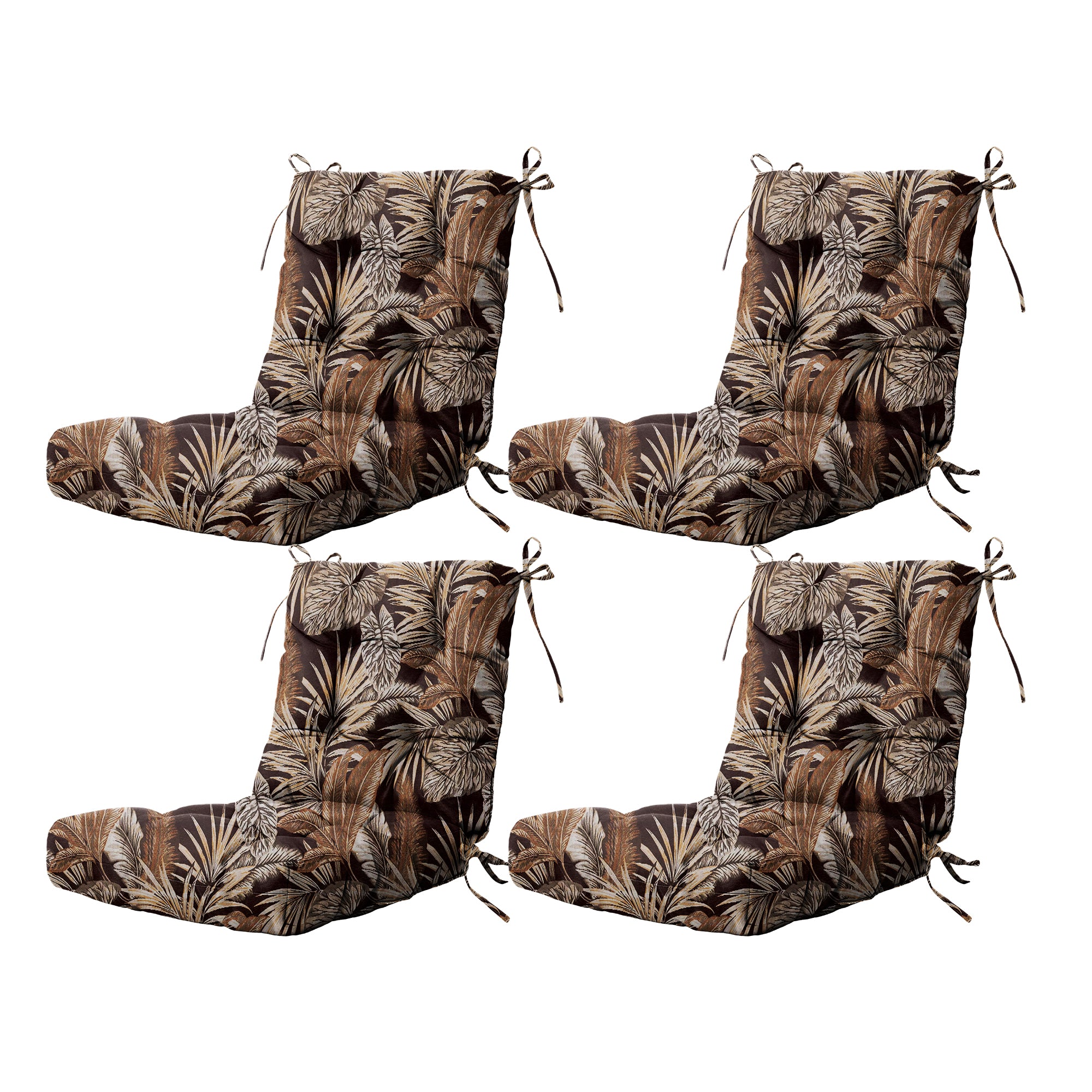 ARTPLAN Patio Chair Cushions Combined Seat and Back,Tufted Outdoor Swivel Chair Cushion with Tie,40"x20"x4",Floral