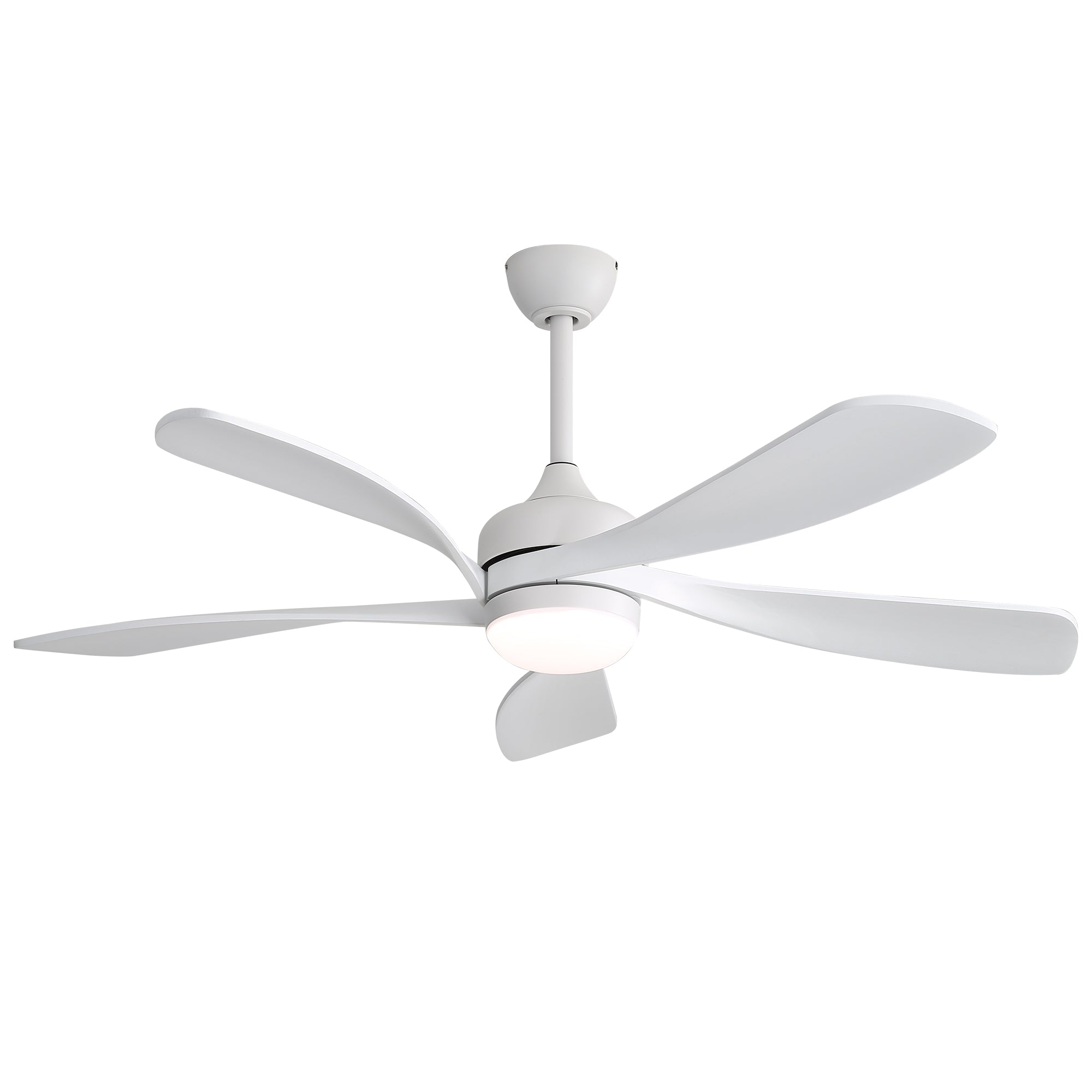 52 Inch Ceiling Fan with Light and Remote Control, 6-Speed Reversible Quiet DC Motor, 3 Color Temperatures LED Light, 3 Timer Settings, Adjustable Height for Large Room, Bedroom, Living Room (Walnut/Black/Orginal/White/Sakuragi)