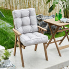ARTPLAN Outdoor Seat Cushions,Pack of 2 Tufted  Patio Chair Pads 19x19x5 Inches Square Foam for Dining Chair