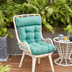 ARTPLAN Adirondack Outdoor Chair Cushion, All Weather Patio Cushion, Wicker Tufted Pillow for Patio Furniture