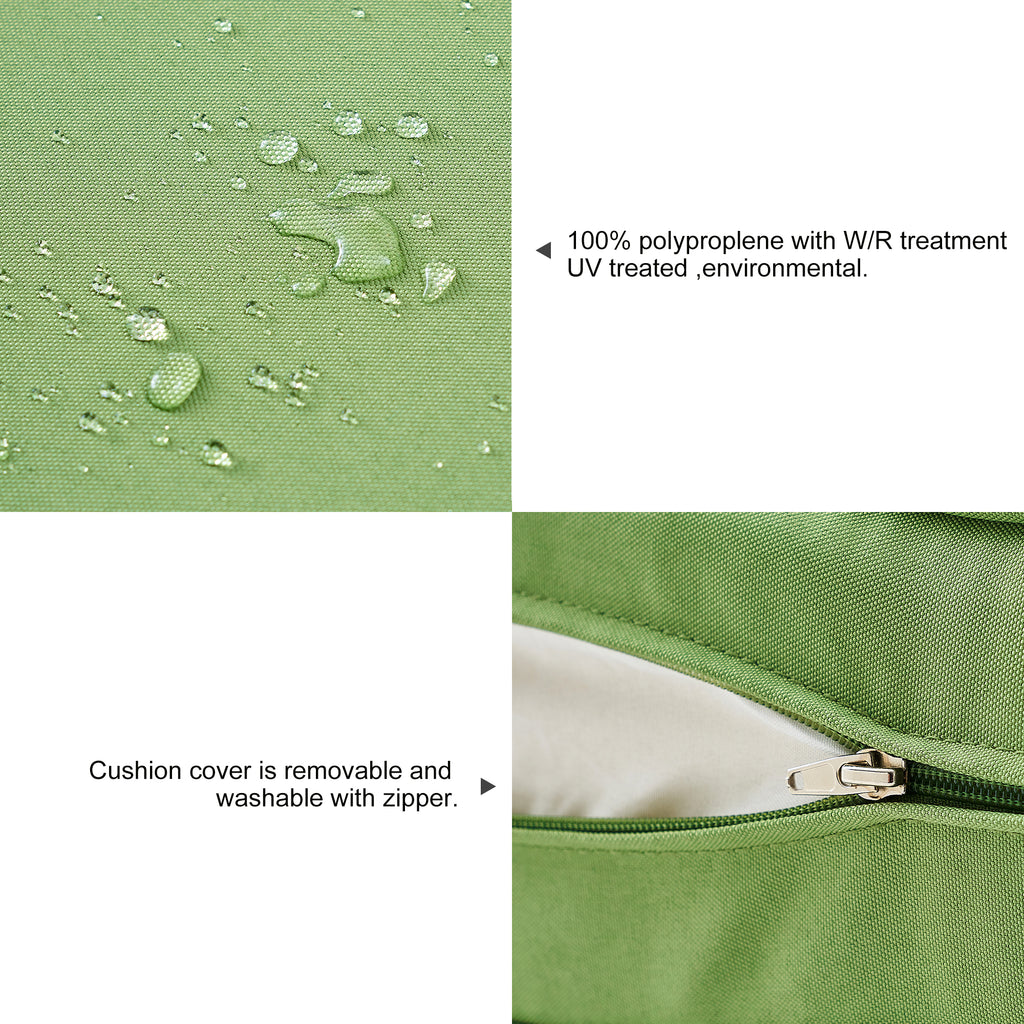 ARTPLAN Outdoor Loveseat Deep Seat Cushion Set, 46"x24"x4" Water Repellent Fade-Resistant Patio Cushions, Solution-Dyed Fabric with Removable Zipper Cover, High-Density Foam for Bench, Swing & Patio Furniture