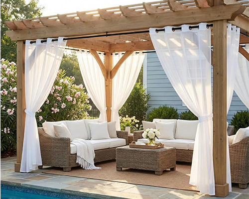 Weatherproof Pergola Curtains