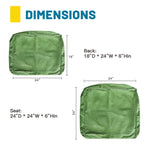 ARTPLAN Outdoor Deep Seat Slipcovers，Set of 2 24x24x6" 18x24 Olefin,Square Outdoor Cushion Cover, for Patio Funiture