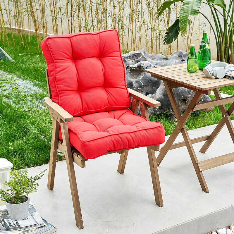 ARTPLAN Outdoor Seat Cushions,Pack of 2 Tufted  Patio Chair Pads 19x19x5 Inches Square Foam for Dining Chair