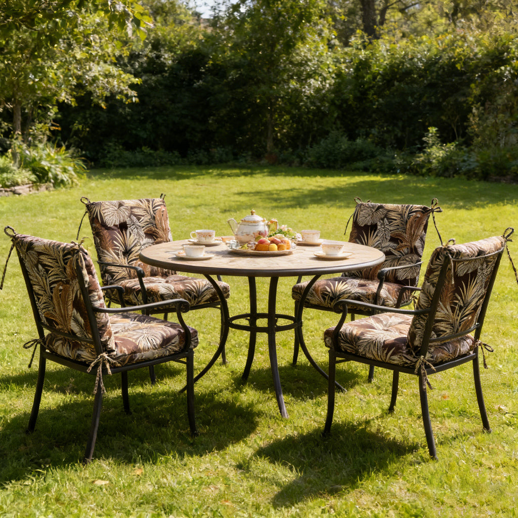 ARTPLAN Patio Chair Cushions Combined Seat and Back,Tufted Outdoor Swivel Chair Cushion with Tie,40"x20"x4",Floral