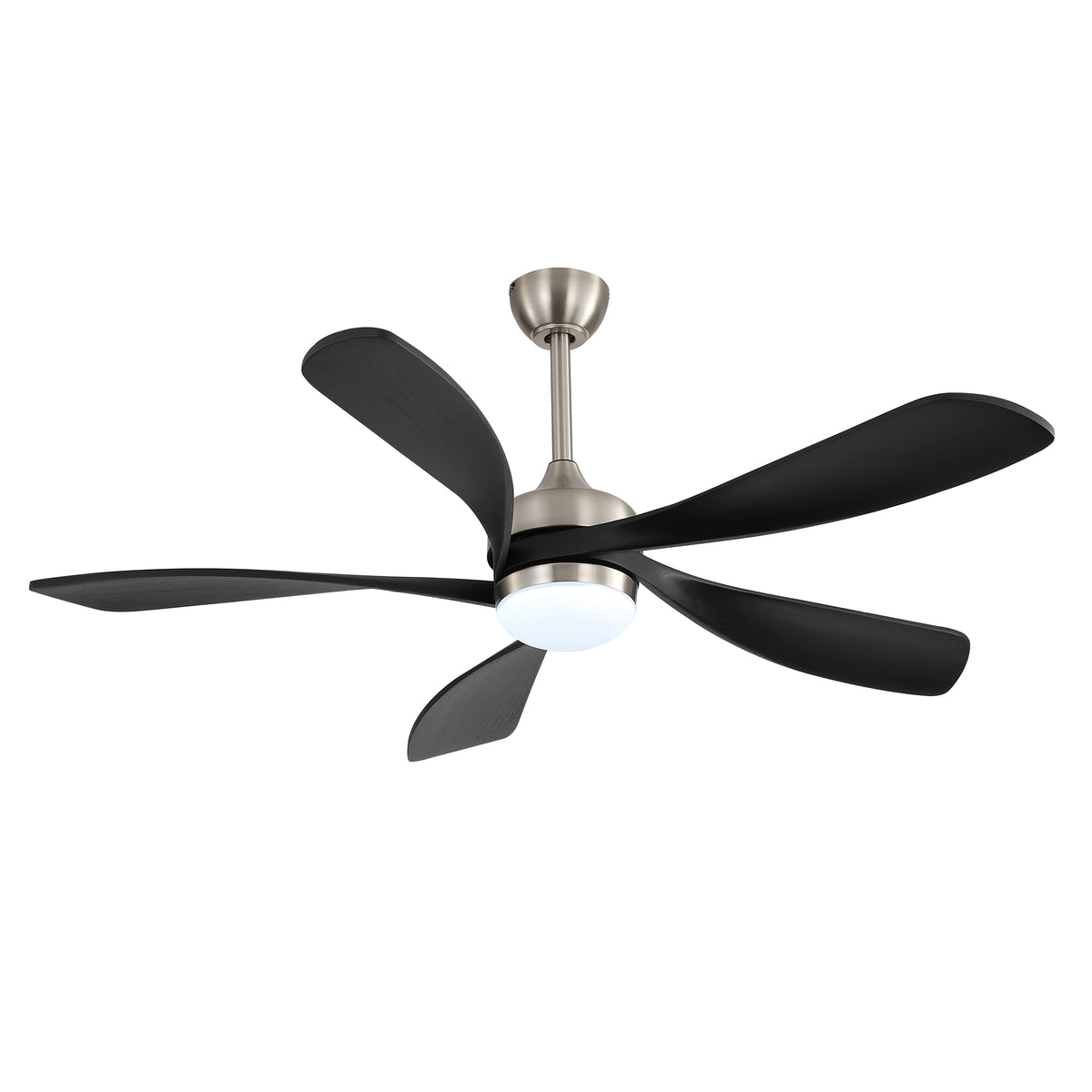 52 Inch Ceiling Fan with Light and Remote Control, 6-Speed Reversible Quiet DC Motor, 3 Color Temperatures LED Light, 3 Timer Settings, Adjustable Height for Large Room, Bedroom, Living Room (Walnut/Black/Orginal/White/Sakuragi)