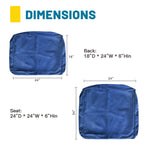 ARTPLAN Outdoor Deep Seat Slipcovers，Set of 2 24x24x6" 18x24 Olefin,Square Outdoor Cushion Cover, for Patio Funiture