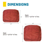 ARTPLAN Outdoor Deep Seat Slipcovers，Set of 2 24x24x6" 18x24 Olefin,Square Outdoor Cushion Cover, for Patio Funiture