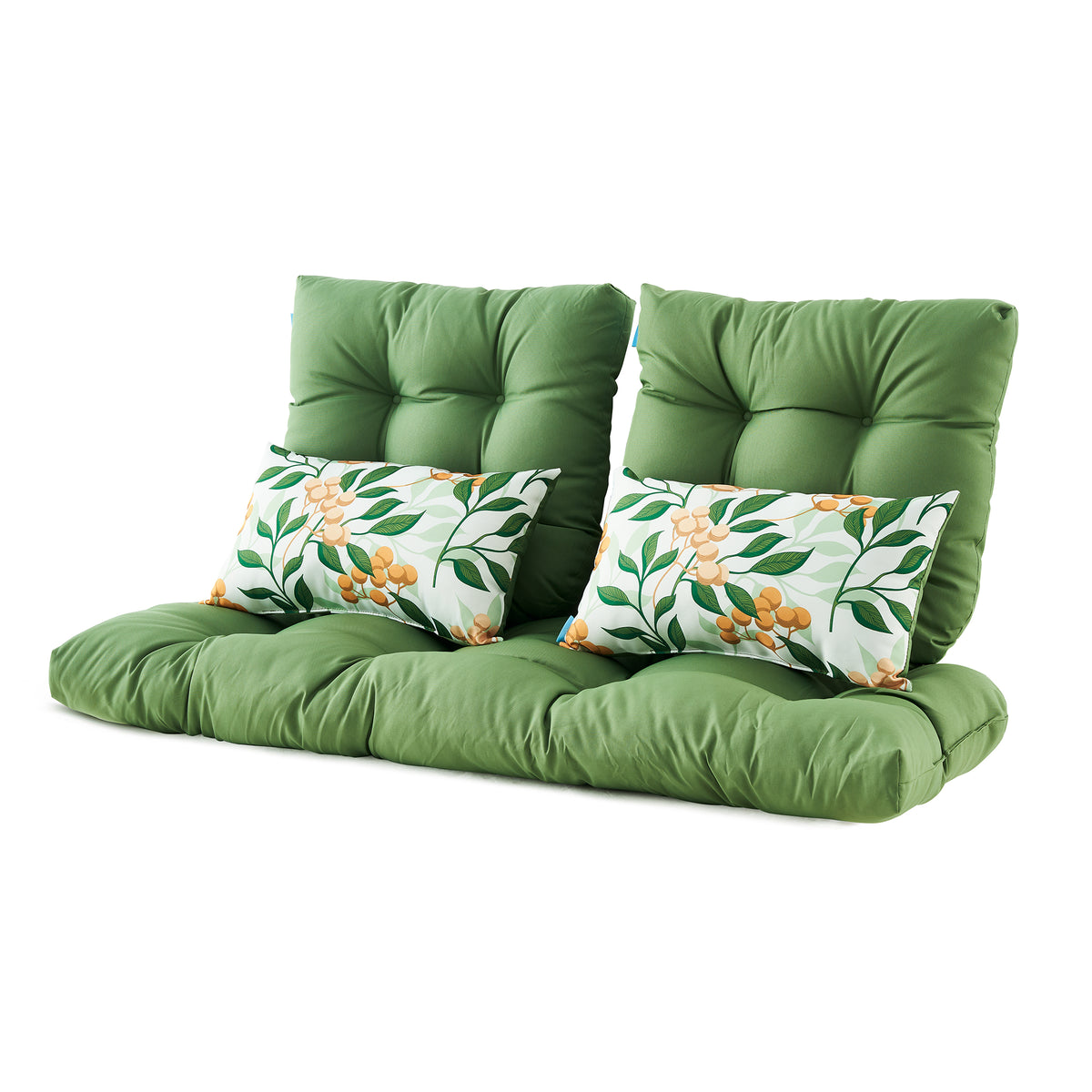 ARTPLAN 5 Piece Patio Loveseat Bench Cushion Set, Wicker Outdoor Pillow Pads ,44"19"4",19"19"4"