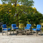 ARTPLAN Outdoor Chair Cushions,40"x20"x4",Low BackTufted Thick Outdoor Wicker Lawn Seat Cushion with Ties for Patio Furniture