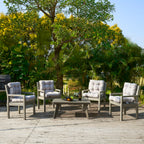 ARTPLAN Outdoor Chair Cushions,40"x20"x4",Low BackTufted Thick Outdoor Wicker Lawn Seat Cushion with Ties for Patio Furniture