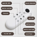 Ceiling Fans with Lights and Remote - 52 Inch Flush Mount Ceiling Fan with Noiseless Reversible DC Motor Timer LED Ceiling Fan for Bedroom Living Room Dining Room