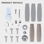 Ceiling Fans with Lights and Remote - 52 Inch Flush Mount Ceiling Fan with Noiseless Reversible DC Motor Timer LED Ceiling Fan for Bedroom Living Room Dining Room