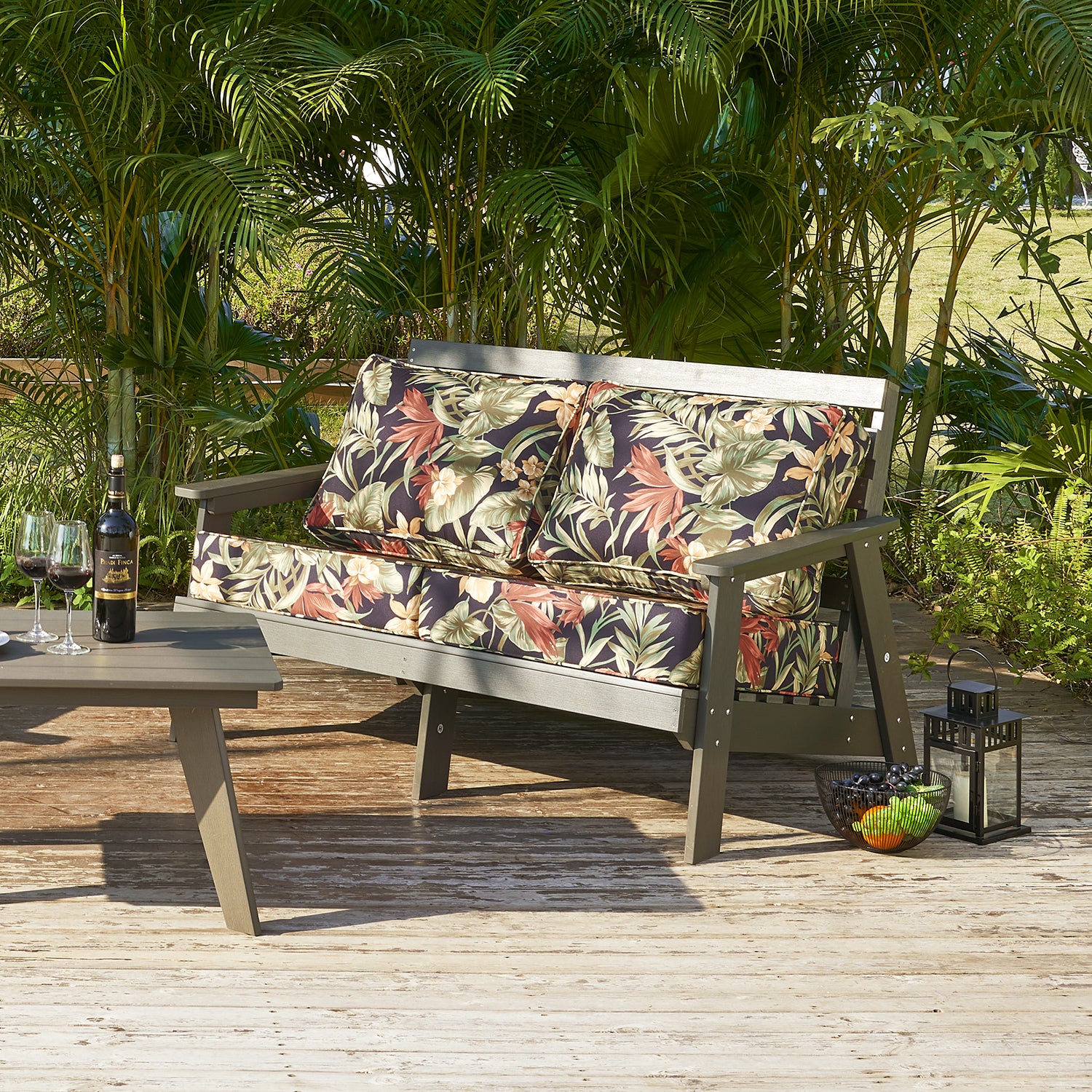 ARTPLAN Deep Seat Outdoor Cushion,Set 24"x24"x6" ,18x24" Bench Outdoor Chair Cushions, Polyester Fill Back for Patio Furniture ,Square